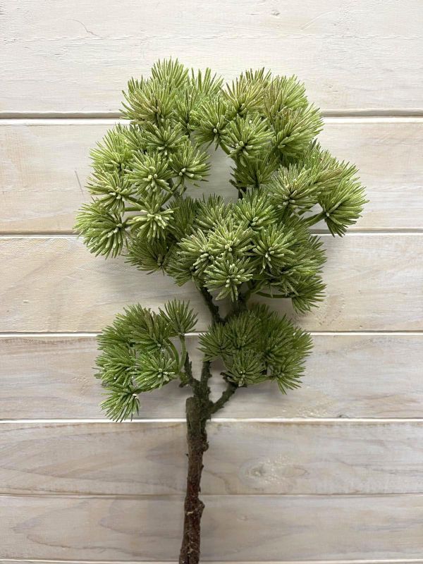 Lifelike green artificial bonsai spray, perfect for enhancing decor with elegance and tranquility without maintenance.
