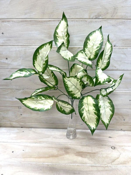 Lifelike Artificial Nephthytis Leaf Bush with vibrant variegated leaves, perfect for enhancing any indoor decor.