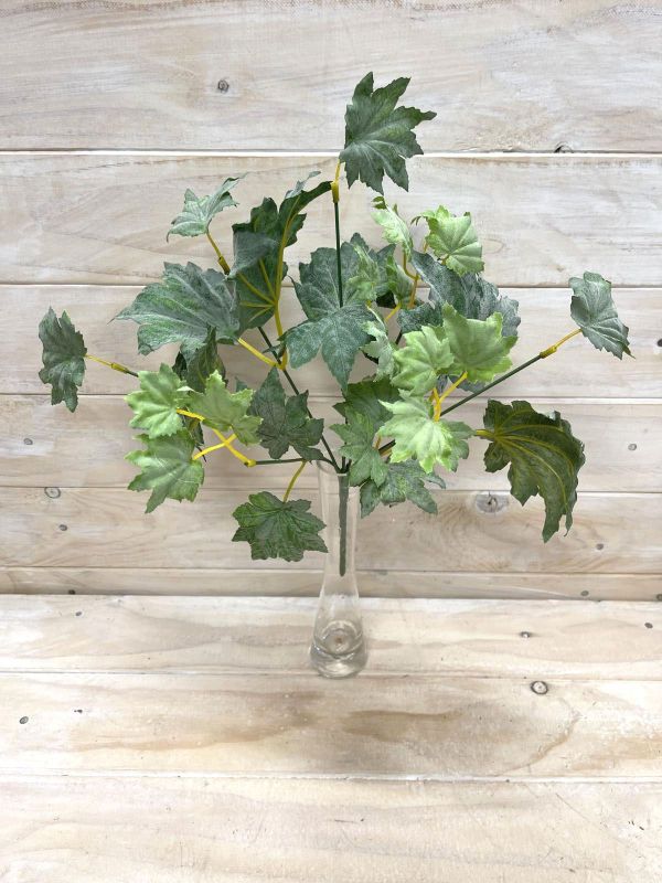 Lifelike Artificial Grey Leaf Bush, perfect for adding elegance and greenery to any decor without maintenance.
