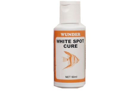 White Spot Cure 50mL bottle designed to effectively treat Ich and whitespot disease in aquariums, ensuring fish health.