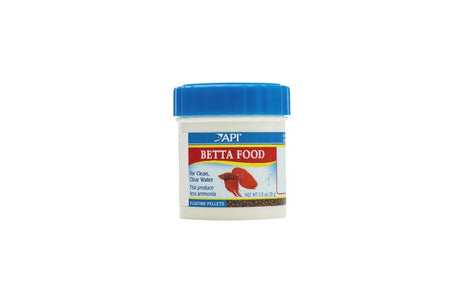 API Betta Pellets 22g featuring high-quality nutrition for vibrant and healthy Betta fish, promoting growth and reducing waste.