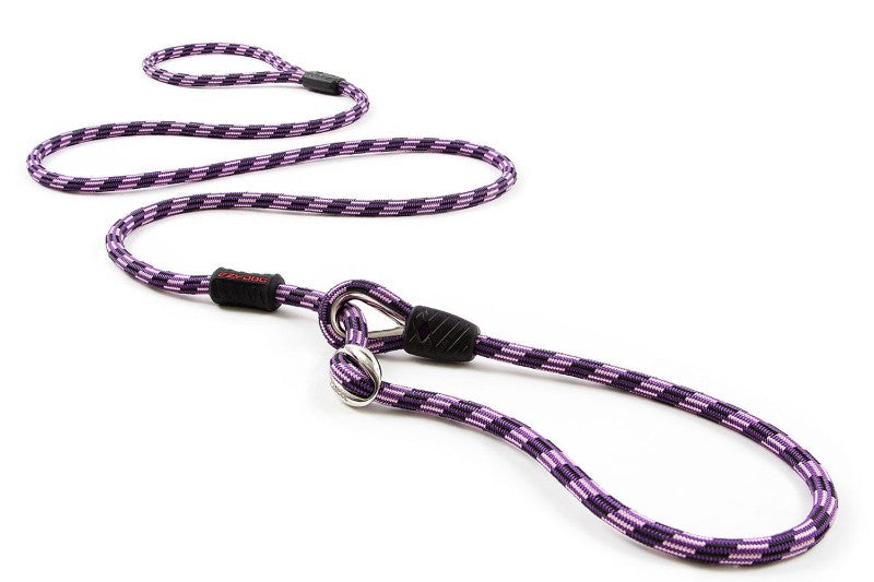 Vibrant purple EzyDog Luca leash, 5.5 ft long, designed for comfort and control, perfect for walking and training dogs.