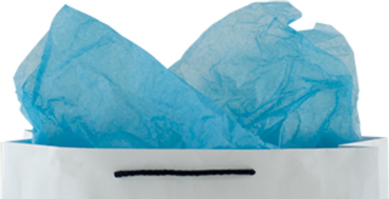Light blue tissue paper pack of 480 sheets, ideal for gift-wrapping and crafting with a vibrant, soft hue.