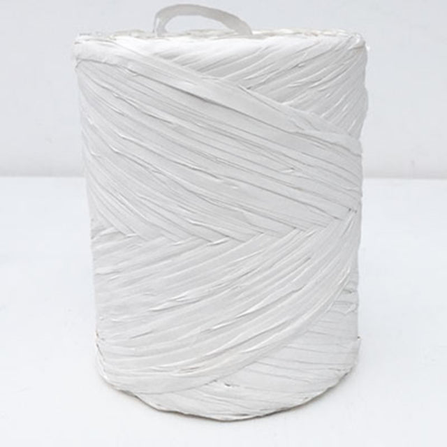 Poly Raffia Poly Raffia 5mm x 200m White Ribbon | Smartfox – SmartfoxNZ
