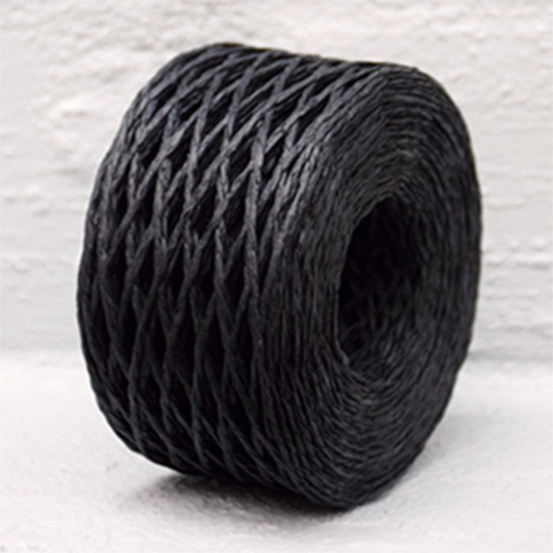 Eco-friendly 2mm black paper twine, 100m length, perfect for crafts, gift wrapping, and adding rustic charm to projects.