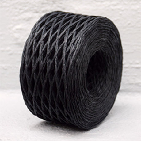 Eco-friendly 2mm black paper twine, 100m length, perfect for crafts, gift wrapping, and adding rustic charm to projects.
