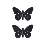 Butterfly-shaped iron hinges (12 x 8cm) in assorted designs, adding elegance and functionality to your doors or cabinets.