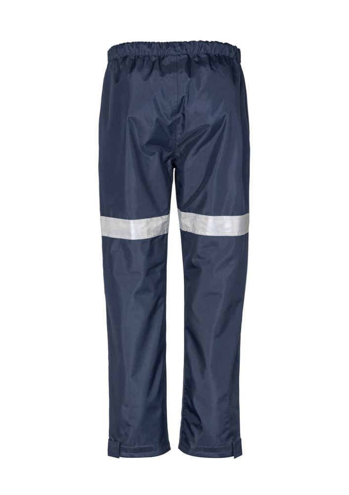 Mens Taped Storm Pant in Navy, waterproof 300D Oxford Polyester with reflective tape, elastic waist, and ankle zip for comfort and style.