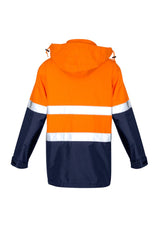 Men's Ultralite Waterproof Jacket in vibrant orange and navy, featuring 10,000mm waterproof rating and breathable mesh lining.