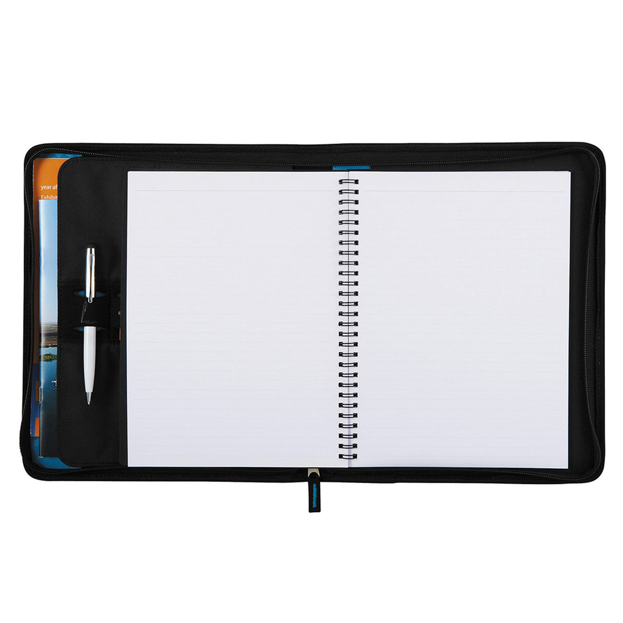 Compendium Zoom 2-In-1 Tech Sleeve JournalBook in durable nylon, featuring zip closure, removable sleeve, and multiple storage options.