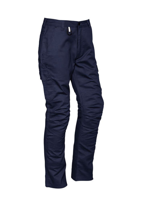 Men's Navy Rugged Cooling Cargo Pants with 10 pockets, back venting, and durable cotton ripstop fabric for comfort and utility.
