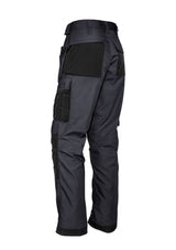 Mens Ultralite Multi-Pocket Pant in Charcoal Black, featuring durable Cordura patches and versatile swing away pockets for tools.
