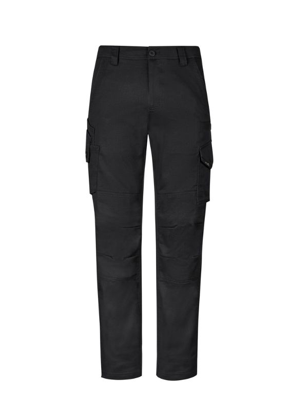 Mens Rugged Cooling Stretch Pant in black, size 72, showcasing durable ripstop fabric and versatile storage pockets.