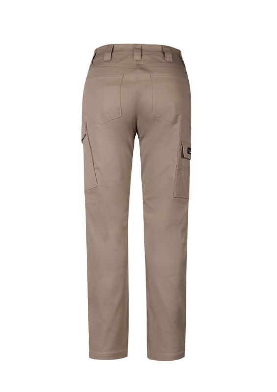 Womens Essential Basic Stretch Cargo Pant - Khaki (Size 24)