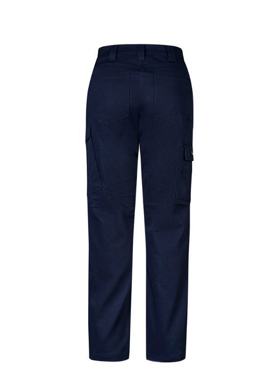 Navy Women's Essential Basic Stretch Cargo Pants, Size 4, featuring multiple pockets and a slim fit for comfort and utility.