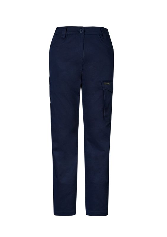 Womens Essential Basic Stretch Cargo Pant - Navy (Size 16)