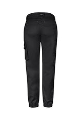 Women's Slim Fit Streetworx Tough Pant in Black, Size 4, featuring durable fabric, knee reinforcement, and practical storage pockets.