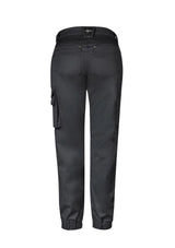 Women's Streetworx Tough Pant in Charcoal, Size 20, featuring elastic cuffs, durable fabric, and multiple functional pockets.