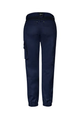 Women's Navy Streetworx Tough Pants by Syzmik in Size 8, featuring durable fabric, slim fit, and multiple storage pockets.