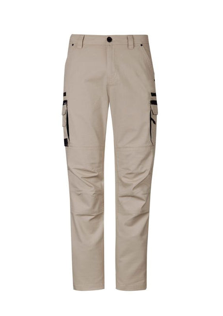 Men's Syzmik Streetworx Heritage Pants in Stone, size 72, featuring durable cotton stretch fabric and ample storage options.