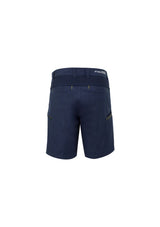 Men's Navy 112 Streetworx Stretch Shorts by Syzmik featuring 4-way stretch, modern slim fit, and multiple secure pockets.