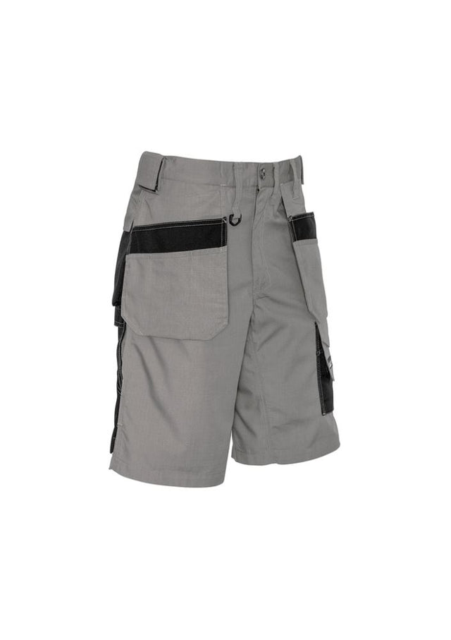 Men's Ultralite Multi-pocket Short in Silver/Black, featuring 15 pockets, lightweight ripstop fabric, and Cordura® reinforcements.