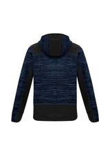 Unisex Streetworx Reinforced Knit Hoodie in Navy Black, featuring thumb holes, zip pockets, and durable construction.