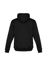 Unisex multi-pocket hoodie in black charcoal, featuring durable fabric, safety drawstring, and multiple pockets for practicality.