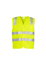 Unisex Hi-Vis Basic Vest in yellow, 7XL size, featuring quick-release front and reflective tape for enhanced safety.