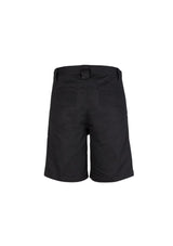 Syzmik Men's Black Utility Shorts with reinforced pockets, wide belt loops, and durable triple-stitched seams for comfort and function.