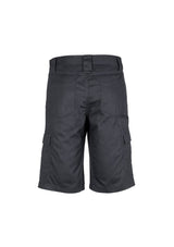 Men's Drill Cargo Shorts in Charcoal, featuring durable cotton twill, inset crotch panel, triple stitched seams, and multiple pockets.