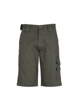 Men's olive Cordura Duckweave shorts with 12 pockets, triple-stitched seams, and extra durability for heavy-duty work.