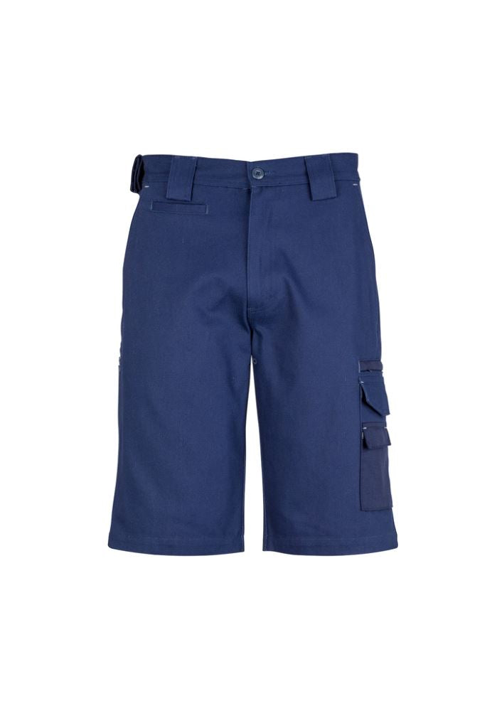 Men's black Cordura Duckweave shorts with 12 pockets, durable fabric, and triple-stitched seams for heavy-duty work.