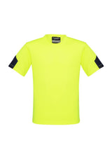 Mens Hi-Vis Squad T-Shirt in vibrant yellow, 3XL, breathable, moisture-wicking, safe for food industry, stylish design.