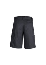 Womens Plain Utility Short in Charcoal, size 24, featuring durable cotton twill, practical pockets, and a feminine fit.