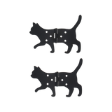 Charming cat-shaped hinges in assorted designs, measuring 12x10cm, perfect for stylish door connections.