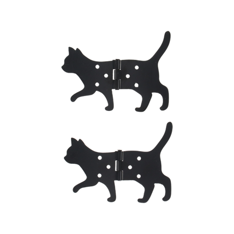 Charming cat-shaped hinges in assorted designs, measuring 12x10cm, perfect for stylish door connections.