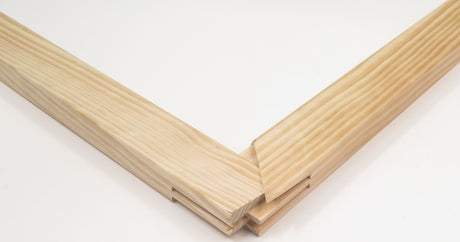 MUSEUM 1 5x3 inch stretcher bar made of sustainable timber with precise mitred corners for easy assembly and durability.