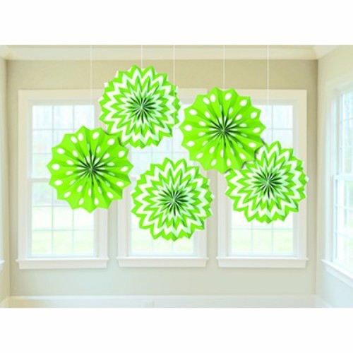 Paper Fans Kiwi Lime Green Tissue Paper - Pack of 5