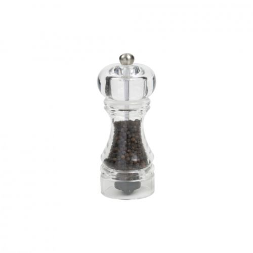 Acrylic Pepper Capstan 145mm pepper mill with adjustable ceramic mechanism and clear acrylic design for stylish kitchen use.