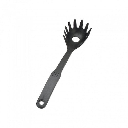 Nylon spaghetti fork designed for non-stick cookware, measuring 290mm, perfect for serving and twirling pasta dishes.