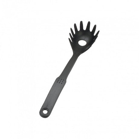 Nylon spaghetti fork designed for non-stick cookware, measuring 290mm, perfect for serving and twirling pasta dishes.