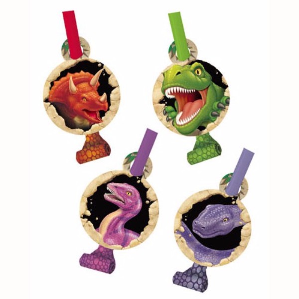 Dino Blast Blowouts & Medallions - Pack of 8