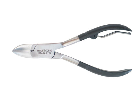 Manicare Chiropody Pliers, 100mm, featuring stainless steel, side spring action for effortless nail cutting and trimming.