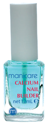 Manicare Calcium Nail Builder enhances nail strength with calcium and Pro Vitamin B5, preventing splitting and peeling.