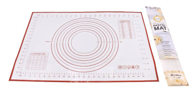 High-quality 60cm silicone pastry mat, non-stick surface, heat-resistant up to 230°C, ideal for baking and easy to clean.