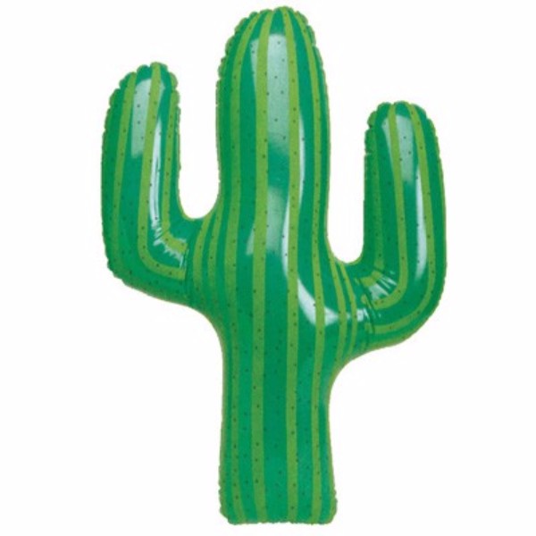 Vibrant 76cm inflatable cactus decoration, perfect for summer parties and themed events, enhances any indoor or outdoor space.