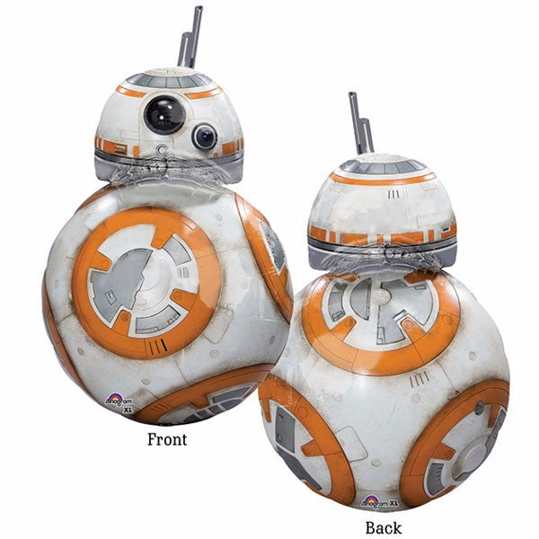 Foil balloon featuring BB-8 from Star Wars, 50cm x 83cm, perfect for themed parties and celebrations, self-sealing, helium required.