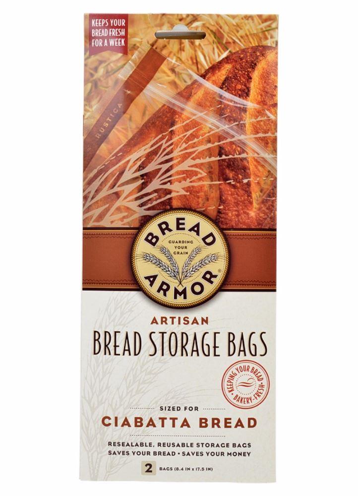 Durable and breathable ciabatta bags, 21 x 44 cm, pack of 2, keep bread fresh with a crispy crust and soft interior.