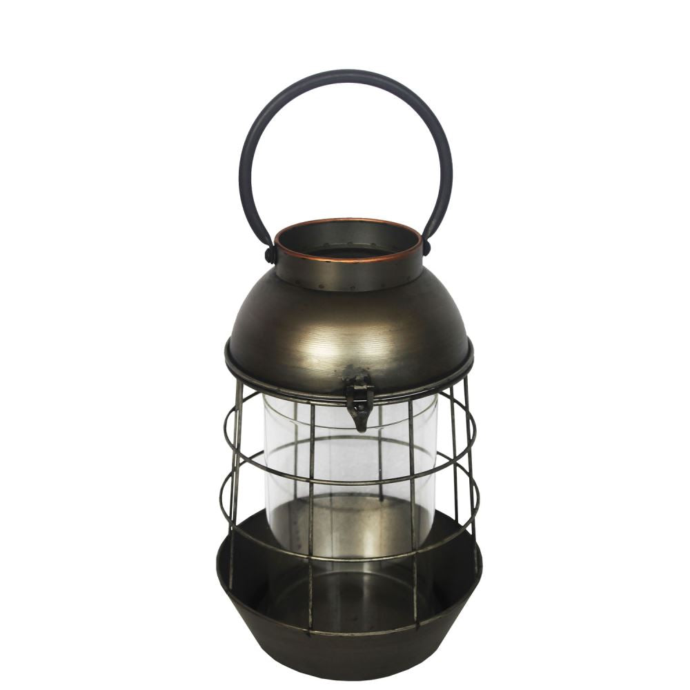 Small metal lantern measuring 190x290mm, perfect for creating a cozy ambiance indoors or outdoors.